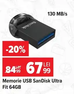 Carrefour SanDisk Memorie USB Ultra Fit Ofertă