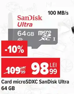 Carrefour SanDisk card microSDXC Ofertă