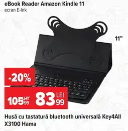 Carrefour Hama husă cu tastatură bluetooth universală Key4All X3100 Ofertă