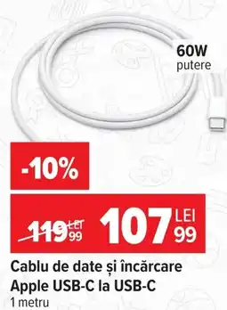 Carrefour Apple cablu usb-c la usb-c Ofertă