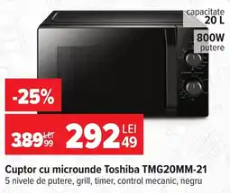 Carrefour Cuptor cu microunde Toshiba TMG20MM-21 Ofertă