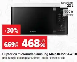 Carrefour Cuptor cu microunde Samsung MG23K3515AW/OL Ofertă