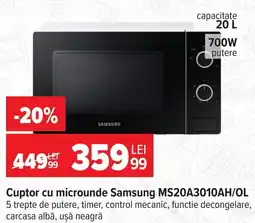 Carrefour Cuptor cu microunde Samsung MS20A3010AH/OL Ofertă