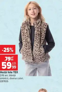 Carrefour Vestă fete TEX Ofertă