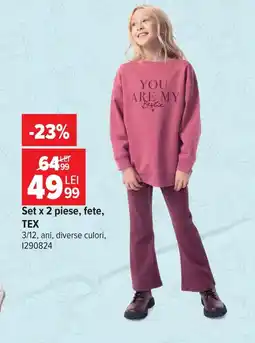 Carrefour tex set x 2 piese fete Ofertă