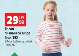 Carrefour Tex tricou cu mânecă lungă fete Ofertă