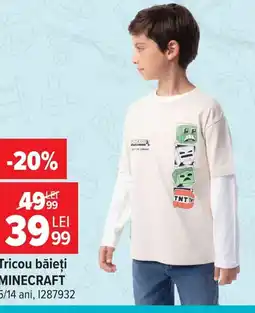 Carrefour Minecraft tricou băieți Ofertă