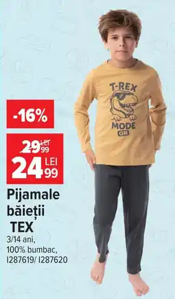 Carrefour Pijamale băieții TEX Ofertă