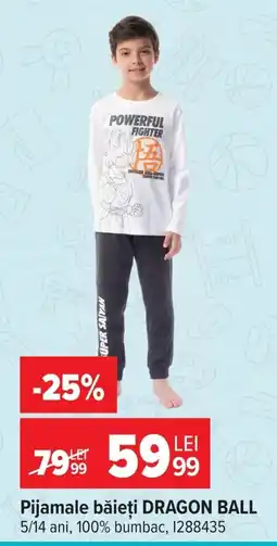 Carrefour Pijamale băieți DRAGON BALL Ofertă