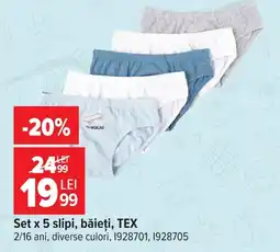 Carrefour Tex slipi băieți Ofertă