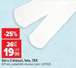 Carrefour Tex dresuri fete Ofertă