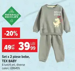 Carrefour Tex baby set x 2 piese bebe Ofertă