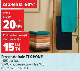 Carrefour Tex home prosop de baie Ofertă