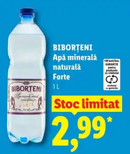 Lidl Biborteni Apă minerală naturală Forte Ofertă
