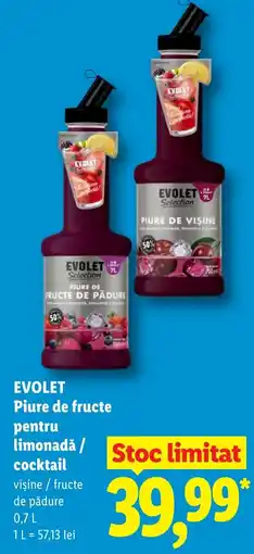 Lidl Evolet piure de fructe pentru limonadă / cocktail Ofertă