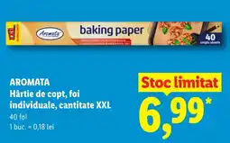 Lidl Aromata hârtie de copt, foi individuale, cantitate xxl Ofertă