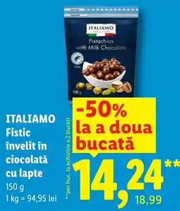 Lidl Itali amo fistic învelit în ciocolată cu lapte Ofertă