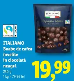 Lidl Italiamo boabe de cafea învelite în ciocolată neagră Ofertă