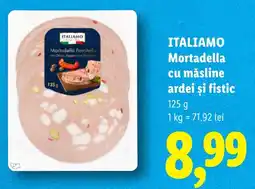 Lidl Itali amo mortadella cu măsline ardei și fistic Ofertă