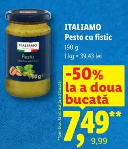Lidl Italiamo pesto cu fistic Ofertă