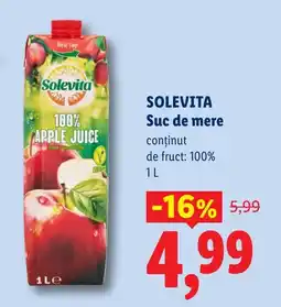 Lidl Solevita suc de mere Ofertă