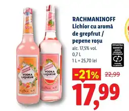 Lidl Rachmaninoff lichior cu aromă de grepfrut / pepene roșu Ofertă
