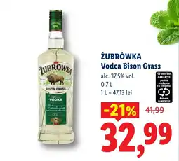 Lidl Žubrówka Vodka Bison Grass Ofertă