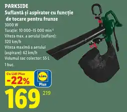 Lidl Parkside suflantă și aspirator cu funcție de tocare pentru frunze Ofertă