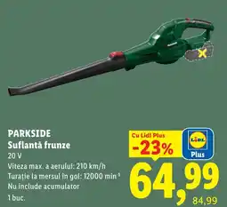 Lidl Parkside suflantă frunze 20 v Ofertă