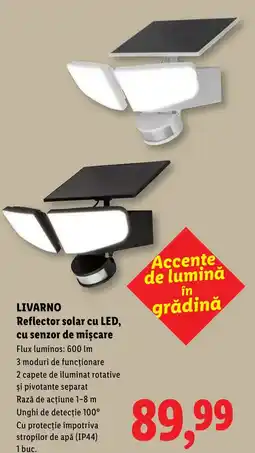 Lidl Livarno reflector solar cu led, cu senzor de mișcare Ofertă