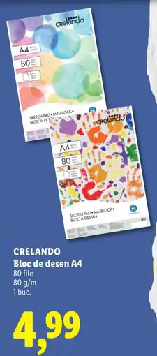 Lidl Crelando bloc de desen a4 Ofertă