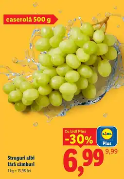 Lidl Lidl struguri albi fără sâmburi Ofertă