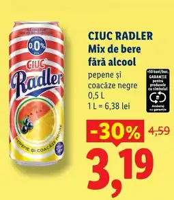 Lidl Ciuc radler Ofertă