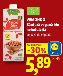 Lidl Vemondo bautura vegană bio neîndulcită Ofertă