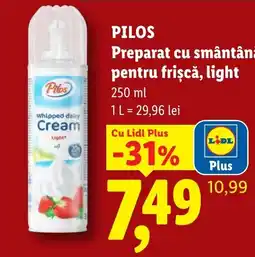 Lidl Pilos preparat cu smântână pentru frișcă, light Ofertă