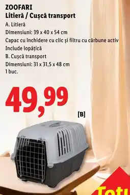Lidl Zoofari litieră / cușcă transport Ofertă