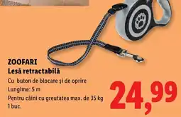 Lidl Zoofari lesă retractabilă Ofertă