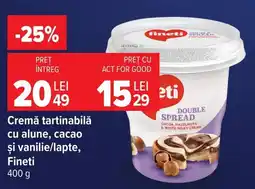 Carrefour Market Fineti cremă tartinabilă cu alune, cacao și vanilie/lapte Ofertă