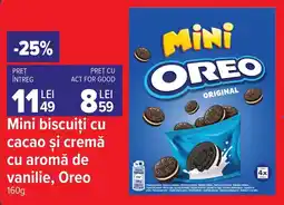 Carrefour Market Oreo mini biscuiti cu cacao si cremă cu aromă de vanilie Ofertă