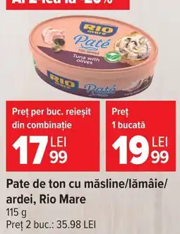 Carrefour Market Rio Mare Pate de ton cu măsline/lămâie/ardei Ofertă