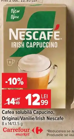 Carrefour Market Nescafe irish cappuccino Ofertă