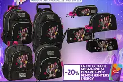Auchan K-Pop Demon Hunters Energy la colectia de ghiozdane si penare Ofertă