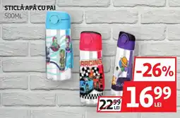 Auchan Sticlă apă cu pai Ofertă