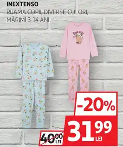 Auchan Inextenso pijama copii Ofertă