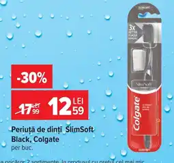 Carrefour Market Colgate Periuță de dinți SlimSoft Black Ofertă