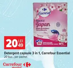 Carrefour Market Carrefour Essential detergent capsule 3 în 1 Ofertă