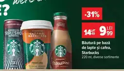 Carrefour Băutură pe bază de lapte și cafea, Starbucks Ofertă