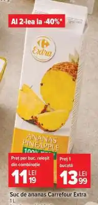 Carrefour Suc de ananas Carrefour Extra 1 L Ofertă