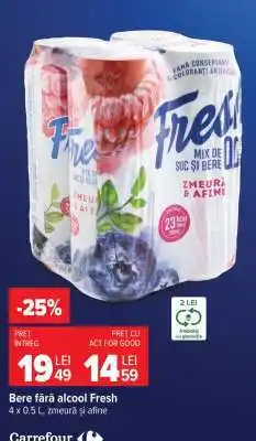 Carrefour Bere fara alcool Fresh Ofertă