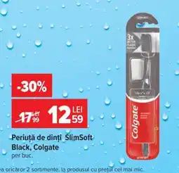 Carrefour Periuță de dinți SlimSoft Black, Colgate Ofertă